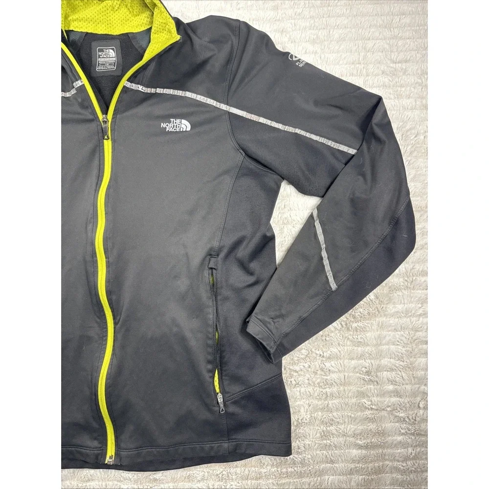 The North Face‎ Jacket Men L Black Flight Series Running Cycling Windstopper GUC